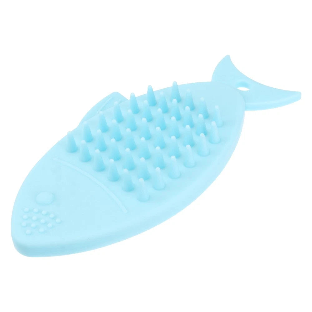 2 Pack Fish-shaped Bath Brush Child Shower Scrubber for Body Cleansing Baby