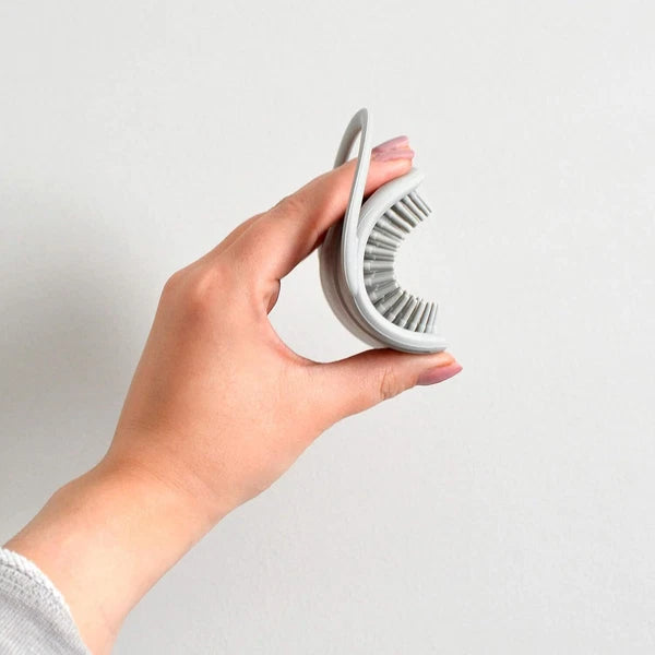 Shnuggle Baby Bath Brush | Soft Brush Helps To Massage Away Cradle Cap - Grey