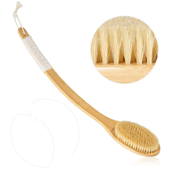 Bath Body Brush Shower, 22" Super Long Handle Back Body Scrubber Wet/Dry ...