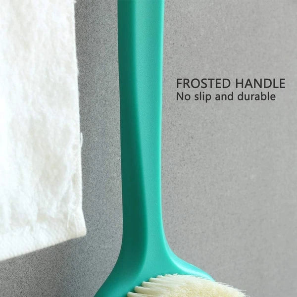 Ergonomic Body Brush for Bath & Shower - 14-Inch Exfoliation Tool in Green