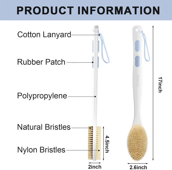 Back Scrubber, Back Scrubber for Shower, Bath Brush Long Handle for Shower with
