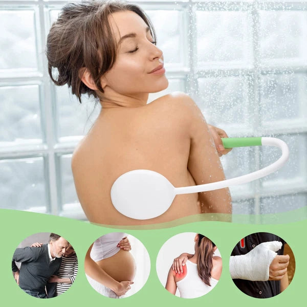 27.5” Back Bath Brush with Long Curved Long Handle,Shower Brush with U-Shaped...