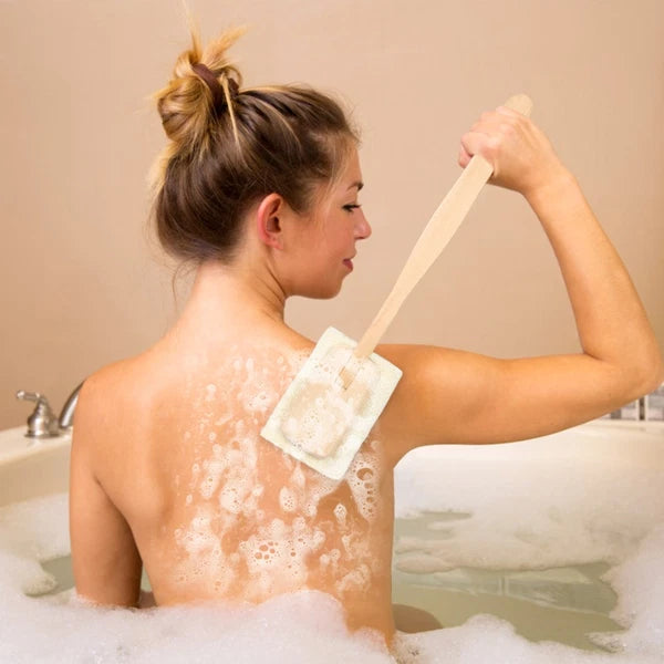 Loofah Bath Brush Work Body Exfoliator Scrubber Skin for Dry Brushing