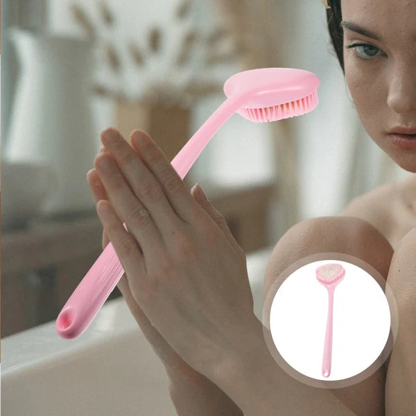 Back Exfoliating Brush Body Bath Brush Portable Back Scrubber Back Lotion