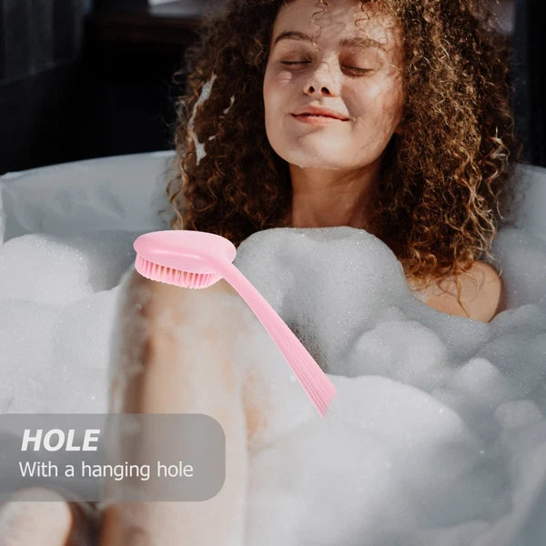 Back Exfoliating Brush Body Bath Brush Portable Back Scrubber Back Lotion