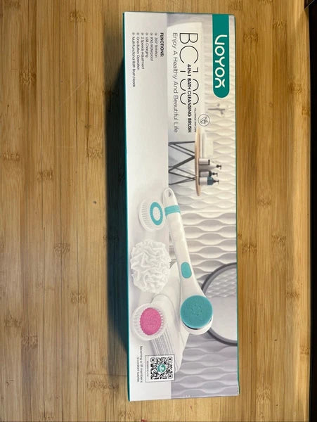 Electric Body Brush Back Scrubber For Shower Rechargeable Exfoliating Bath Brush