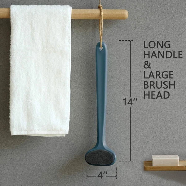 Gentle Exfoliating Bath Brush: 14-Inch with Comfy Bristles & Ergonomic Grip
