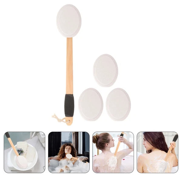 Anti-slip Bath Brush Set Baby Man Cream Applicator for Back Lotion Medicine