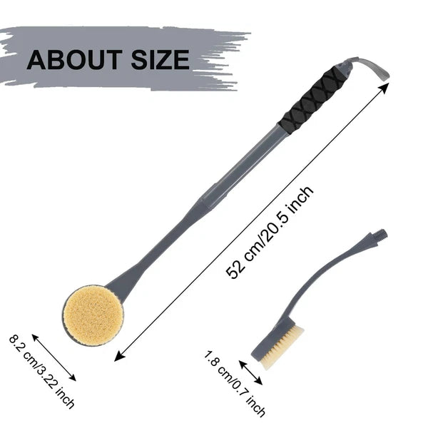 Back Scrubber for Shower20.5" Bath Brush Long Handle for Deep CleaningBack Br...