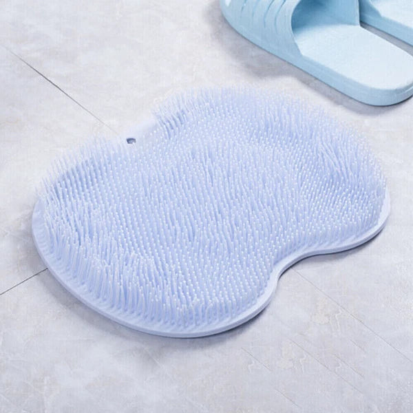 Silicone Wall Mounted Back Scrubber Bath Massage Cushion Brush with Suction Cups