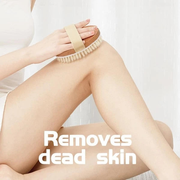 Bamboo Dry Body Brush Shower Brushing Removes Dry Skin