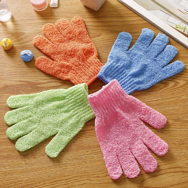 5 Pairs Bath Gloves Hand Body Scrubber Shower Exfoliating Mitten