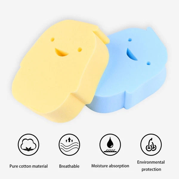 2 Pcs PVA Infant Shower Sponge Baby Bath Rubbing Scrubber Body Bath Brush