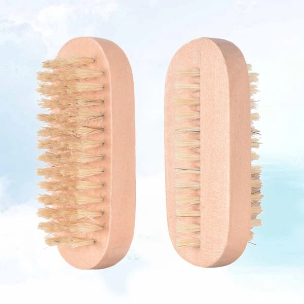 2pcs Wooden Shower Scrubber for Bathing Exfoliation