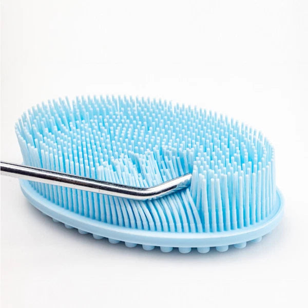 Bath Brush Scalp Massager Silicone Bristles Body Scrubber Washing Comb Bath Tool