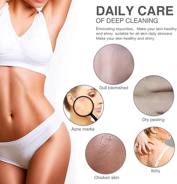 African Exfoliating Net Sponge 3 Pack Body Scrubber for Shower Back Cleaning