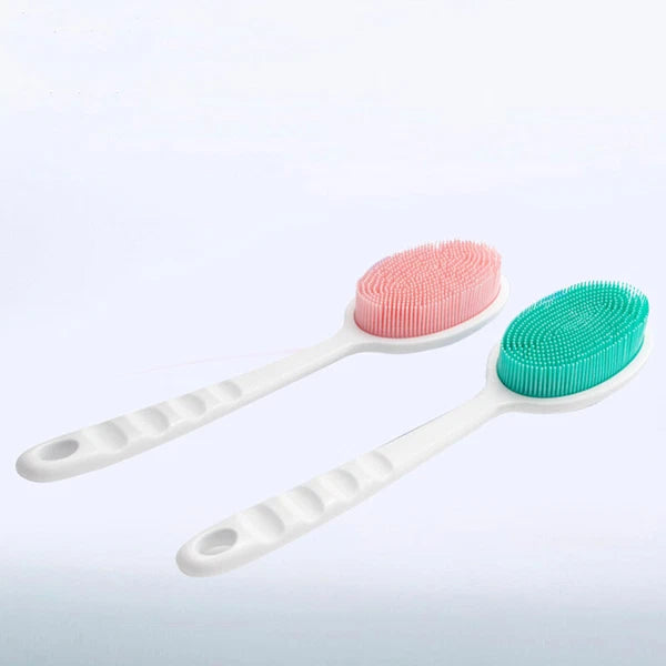 Bath Brush Scalp Massager Silicone Bristles Body Scrubber Washing Comb Bath Tool