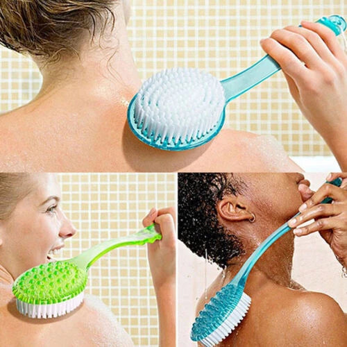 Body Back Bath Brush - for Shower with Long Handle, Back Washer Scrubber NEW