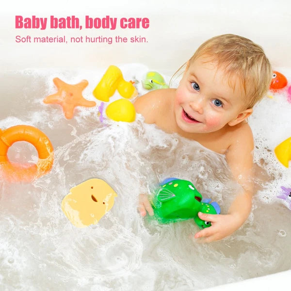 2 Pcs PVA Infant Shower Sponge Baby Bath Rubbing Scrubber Body Bath Brush
