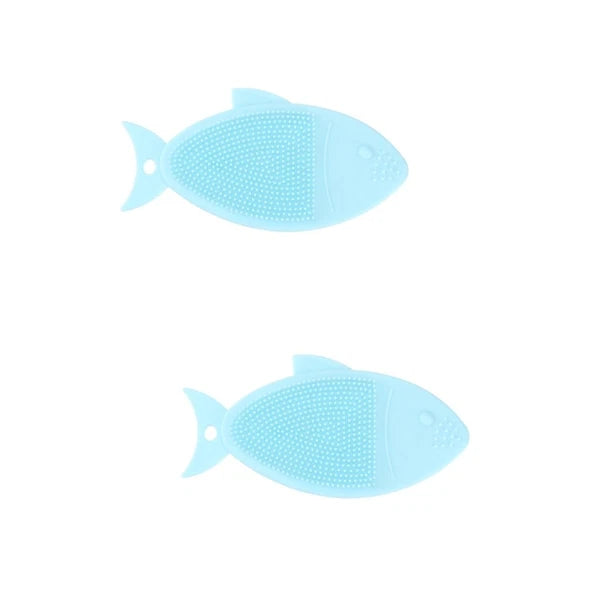 2 Pack Fish-shaped Bath Brush Child Shower Scrubber for Body Cleansing Baby