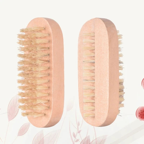 2pcs Wooden Shower Scrubber for Bathing Exfoliation