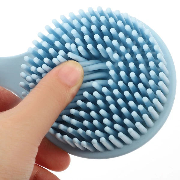 Household Silicone Back Scrubber Long Handle Bath Brush Silicone Body Scrubber