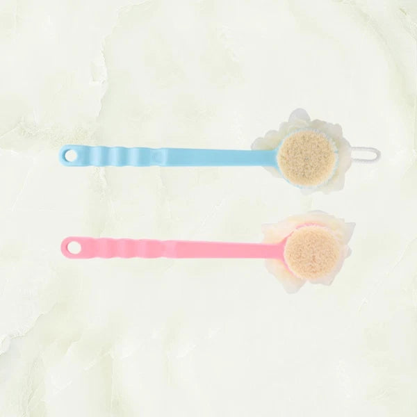 2 Pcs Back Rub Bath Brush Shower Exfoliator Scrubber Flower Bathing Accessories