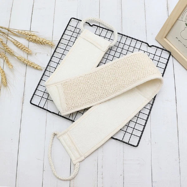 Body Back Bath Strap Scrubber Exfoliating Loofah Shower Sponge Brush Spa Loofa