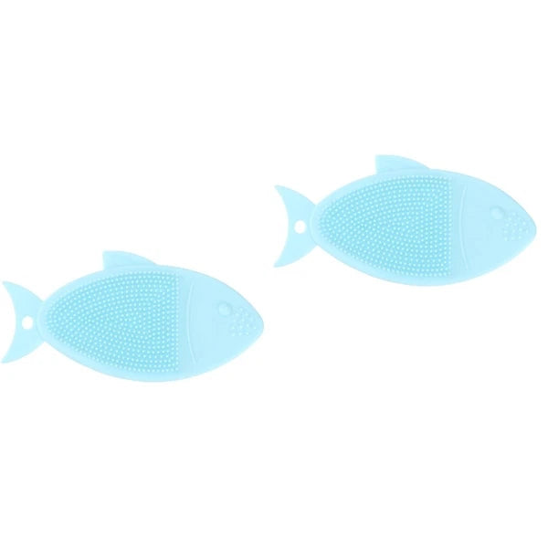 2 Pack Fish-shaped Bath Brush Child Shower Scrubber for Body Cleansing Baby
