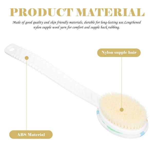 Double-head Shower Brush Bath Scrubber for Bathing Massage Cleaning