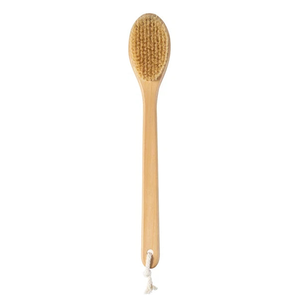 Bamboo Long Handle Back Scrubber BrushDry Body Scrubber for Dry Skin Blood Ci...