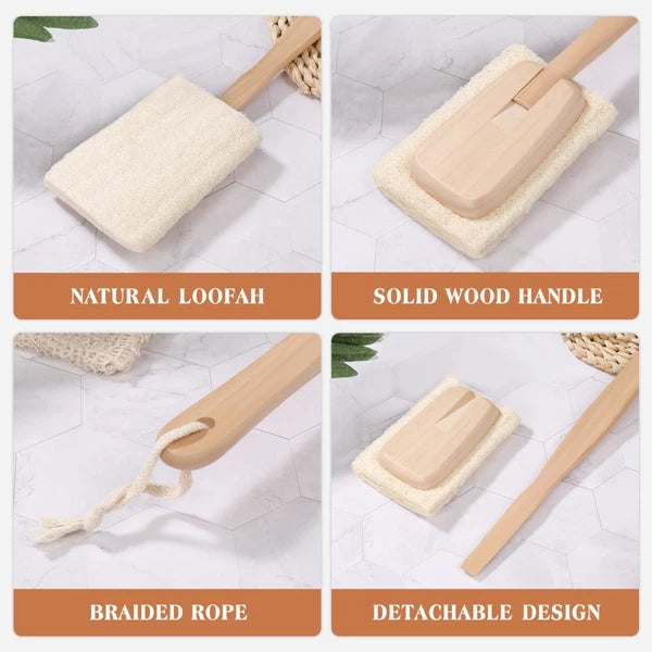 Loofah Bath Brush Work Body Exfoliator Scrubber Skin for Dry Brushing