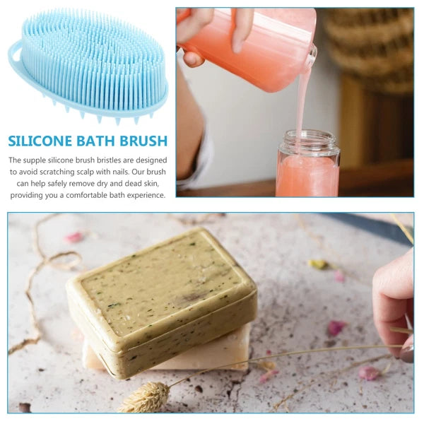 Bath Brush Baby Child Double-sided Silicone Cleaning Bathing Scrubber