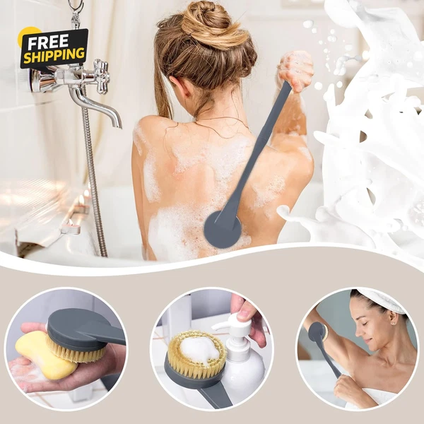 Back Scruber for Shower,20.5 Bath Brush Long Handle for Deep Cleaning,Back Brush