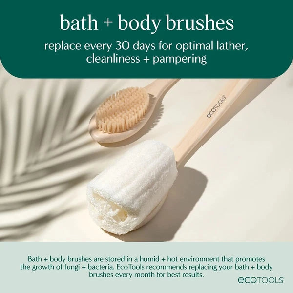 Bath Bristle Brush, Bath Brush with Long Handle, Cleanse Back & Hard-To