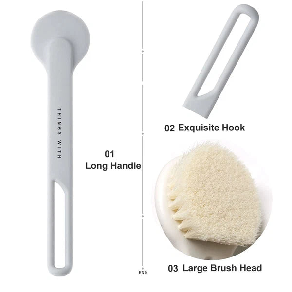 Hysotok Shower Brush Back Scrubber for Shower, Back Brush Long Handle for Sho...