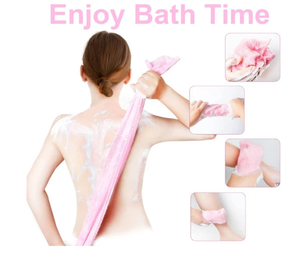 3 Pieces African Exfoliating Net African Bath Sponge Scrubbing Rag Net African