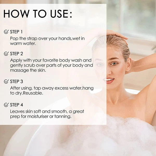 EvridWear Exfoliating Bath Sponge, Daily Skincare Body Scrubbers 3 Value Pack