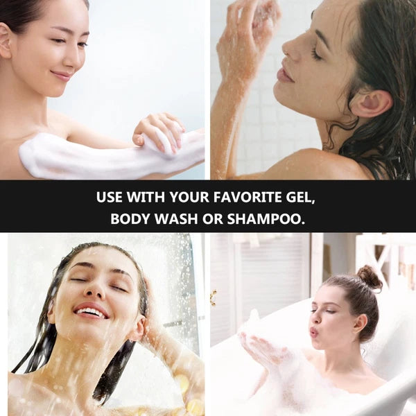 Bath Sponge Brush with Long Handle for Exfoliating and Cleaning Hard Areas