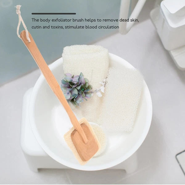 Back Massage Brush Scrubber Shower Body Long Handle Bath Exfoliating