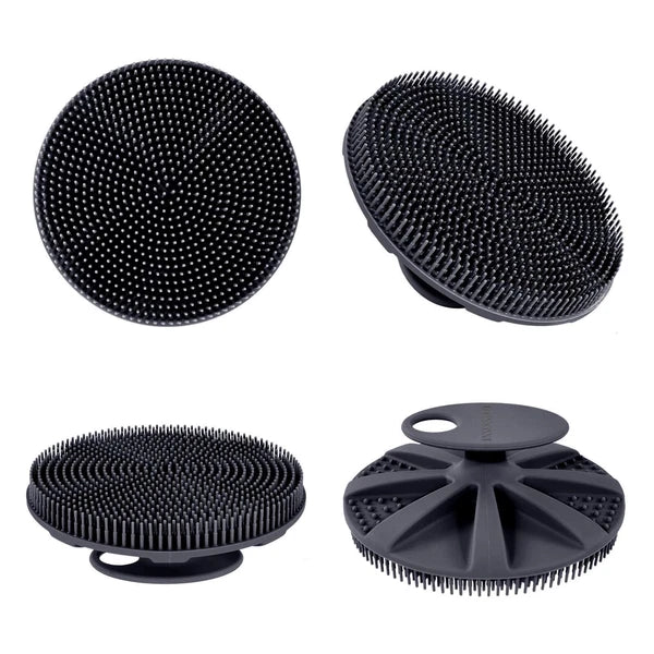 Food-Grade Soft Silicone Body Scrubber Shower Brush Handheld Cleansing Skin B...
