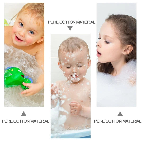 2 Pcs PVA Infant Shower Sponge Baby Bath Rubbing Scrubber Body Bath Brush