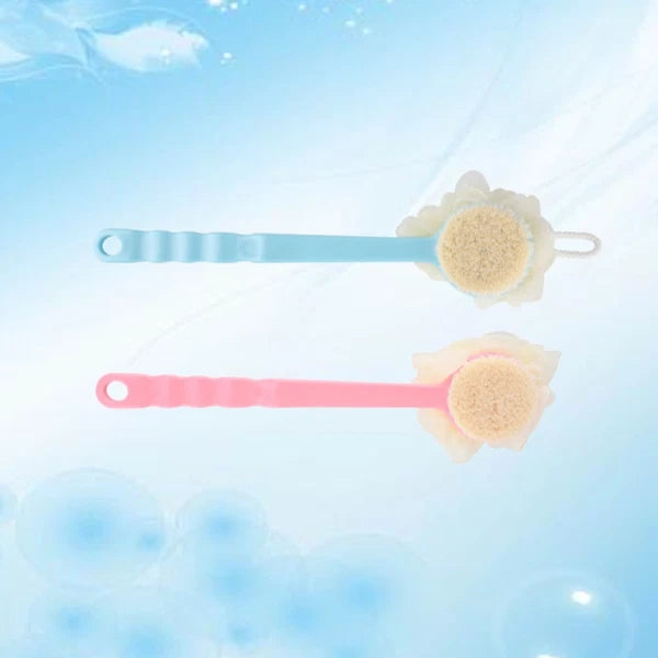 2 Pcs Back Rub Bath Brush Shower Exfoliator Scrubber Flower Bathing Accessories