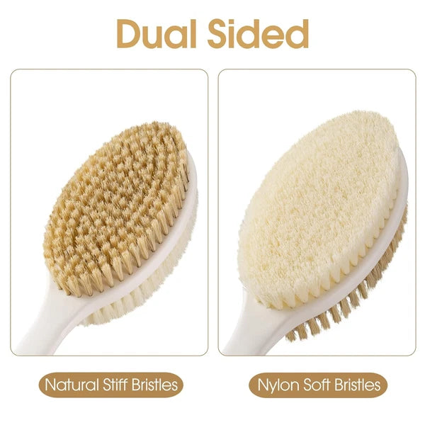 Back Scrubber anti Slip for Shower,Shower Brush Long Handle with Stiff and Soft
