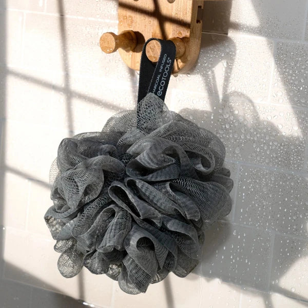 EcoTools Charcoal Bath Sponge, Black Loofah for Body Cleansing & Exfoliating, fo