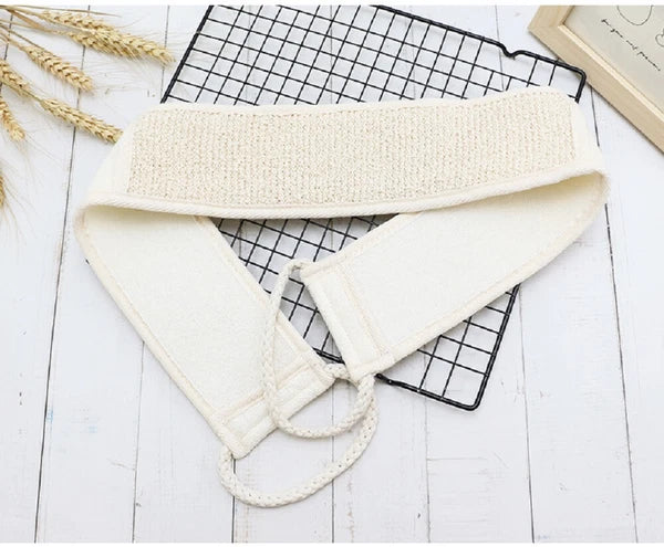Body Back Bath Strap Scrubber Exfoliating Loofah Shower Sponge Brush Spa Loofa
