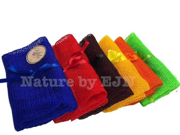 Ghana N1 Exfoliating Net Bath Sponge - 49" Ultra-Porous Chartreuse Green