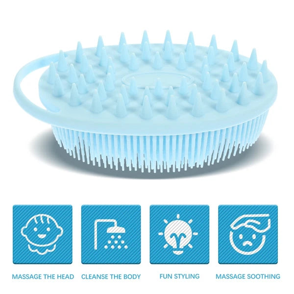 Bath Brush Baby Child Double-sided Silicone Cleaning Bathing Scrubber