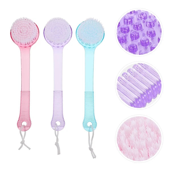 3 Pcs Bath Brush Scrubber for Body Multi-functional Exfoliating Shower Back