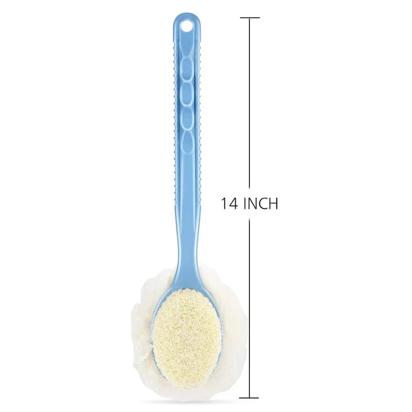 Luxurious Shower Body Brush: Dual Bristles & Loofah for Ultimate Exfoliation